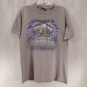 Mens Vintage Y2K Harley Davidson Gray T-Shirt Destination 2000 Cleveland OH M